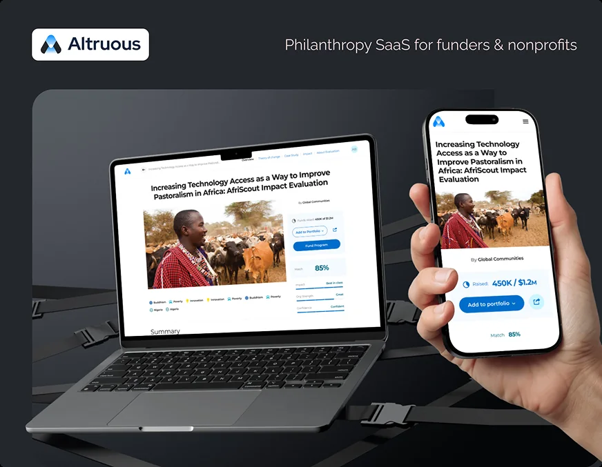 Altruous portfolio card