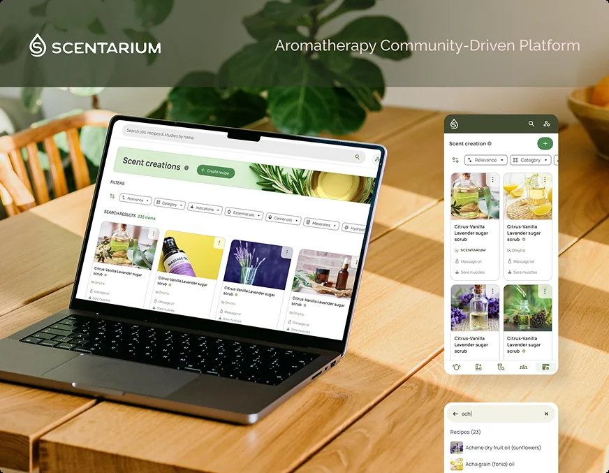 Scentarium portfolio card